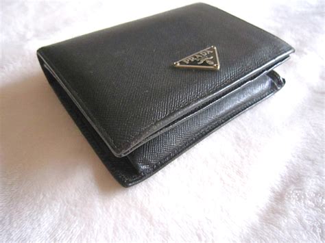 prada mini bifold wallet|prada black wallet price.